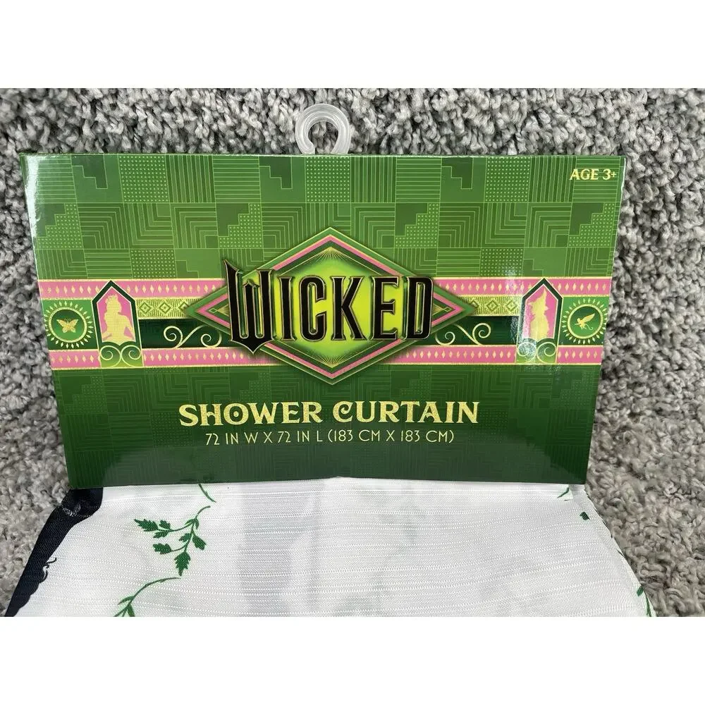 Wicked Shower Curtain 72x72 The Musical Elphaba Fabric Universal Bathroom New